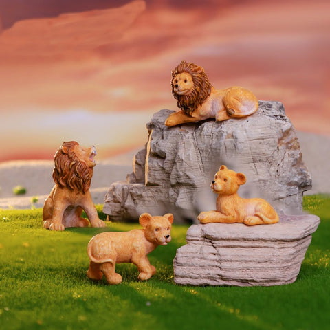 Pinenjoy safari lions are durable resin figures ideal for crafts and shelves