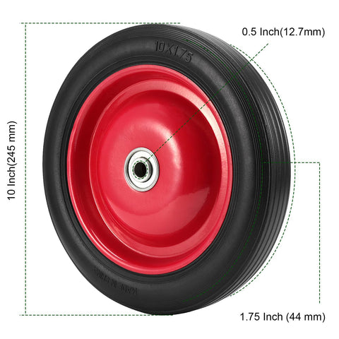 PINGEUI solid rubber tire on lawn for stable, low-resistance rolling.