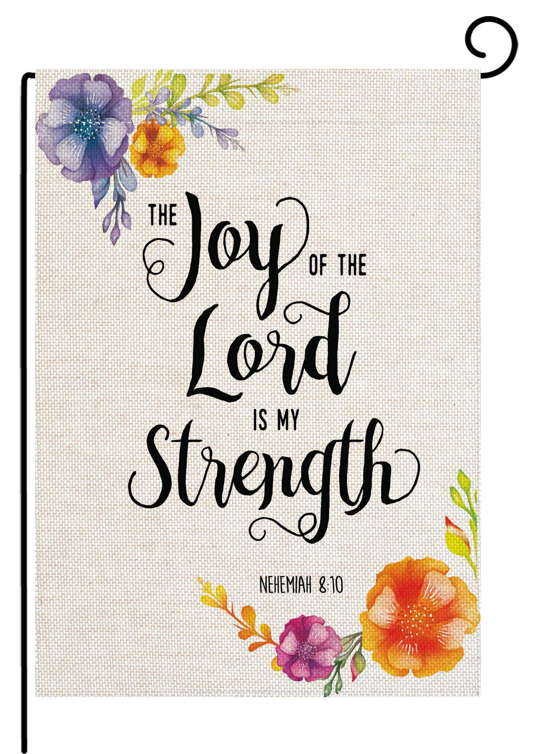 Pingpi Biblical Quotes Flag front view shows vibrant design for curb appeal