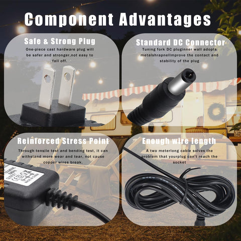 Pinkind 705927 6ft power cord extended for convenient setup