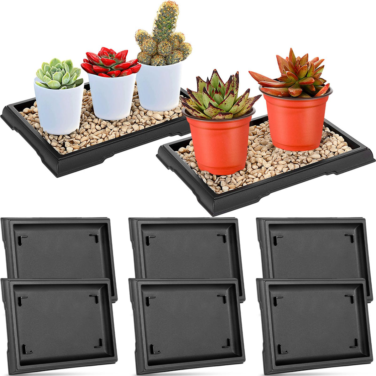 Pinkunn bonsai humidity tray set protects furniture from excess water
