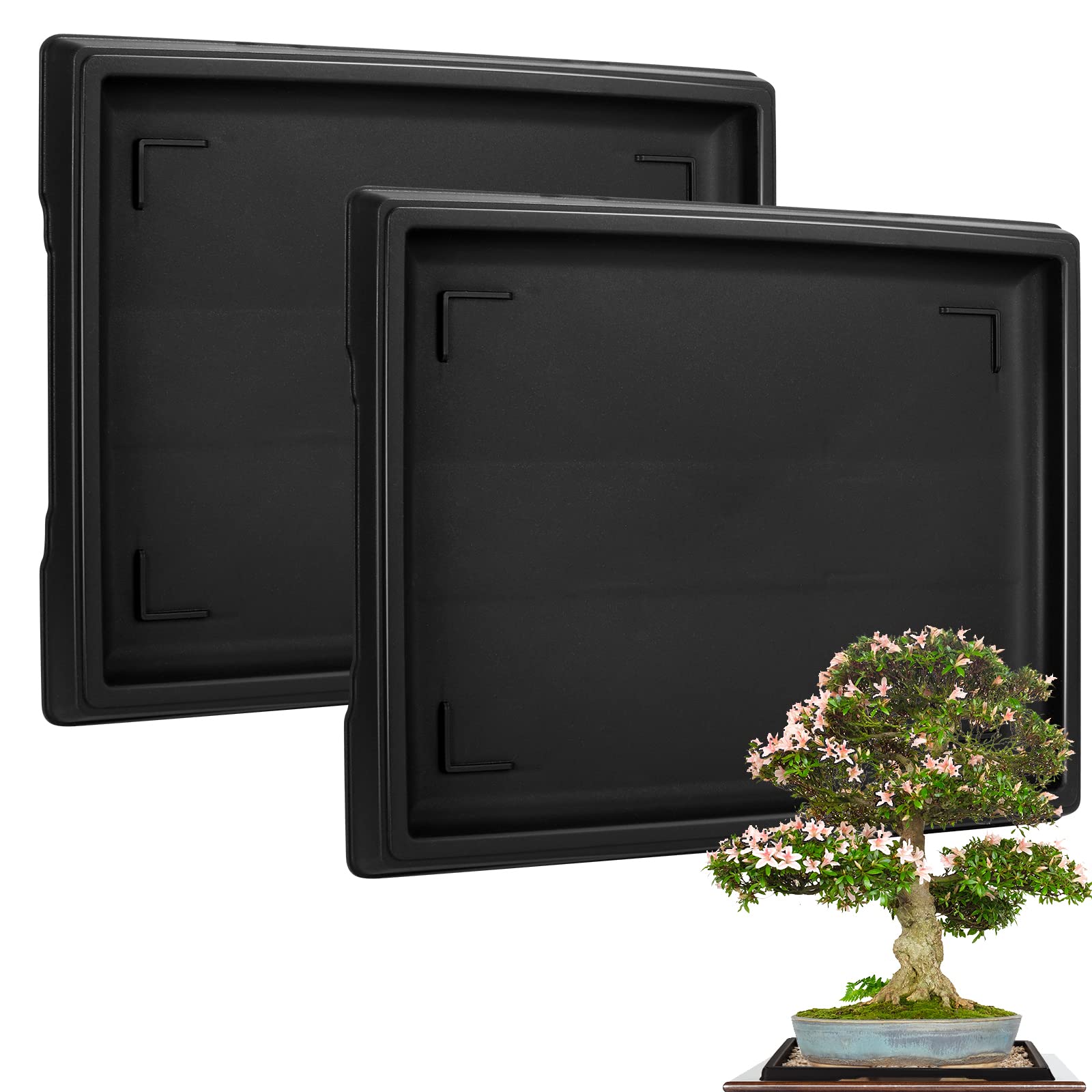 Pinkunn bonsai humidity tray rectangular captures excess water to protect furniture.