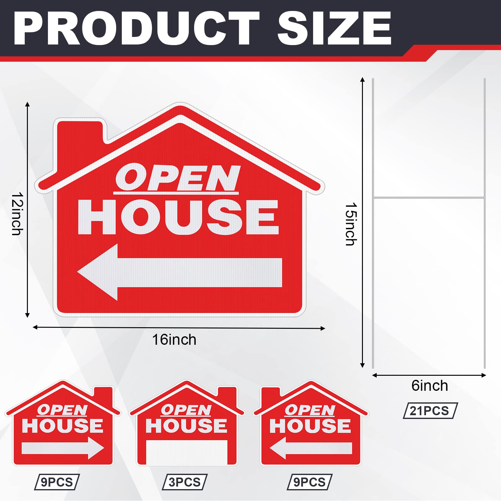 Pinkunn metal H stake 15-inch supports durable outdoor display.