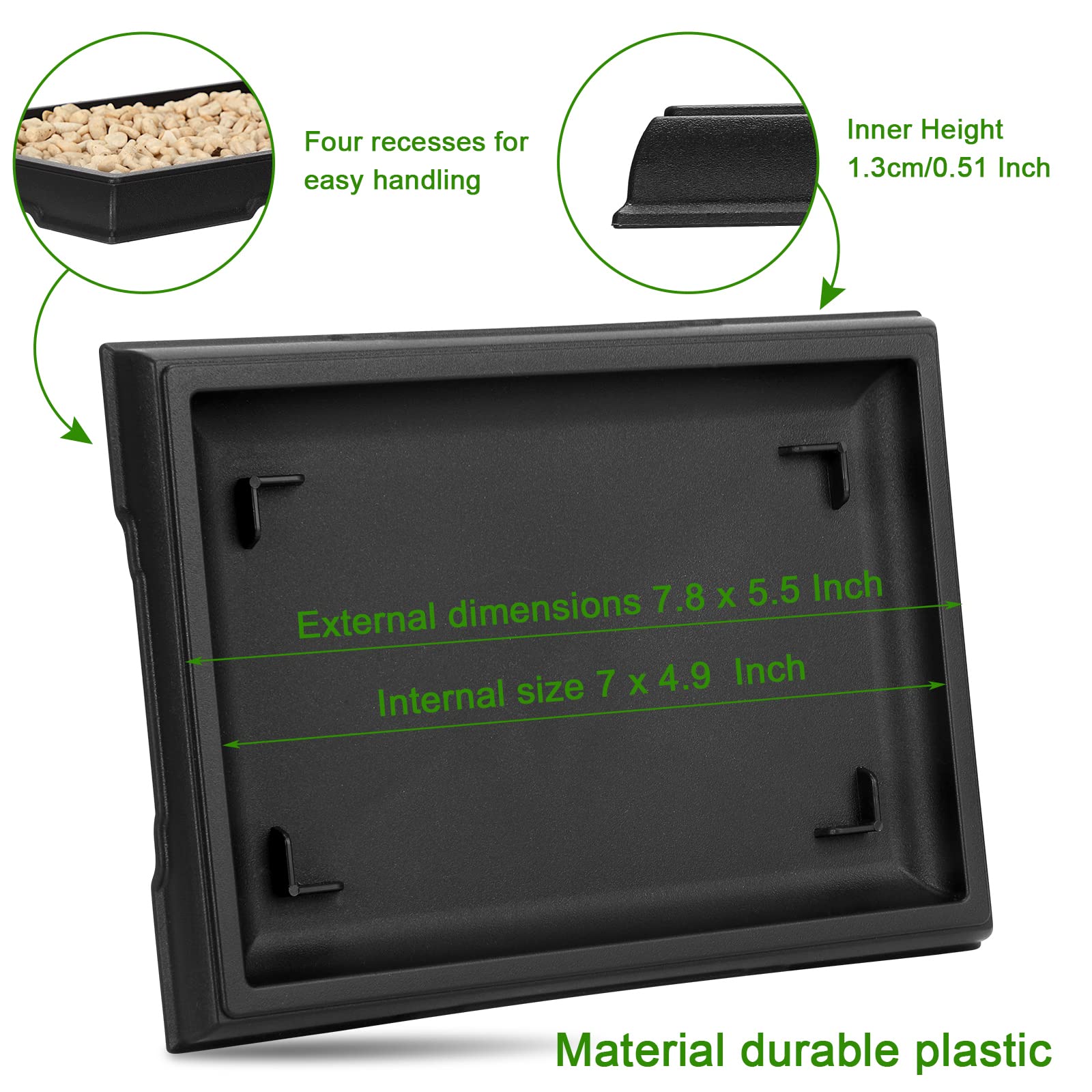 Pinkunn rectangular drip tray supports pot drainage and prevents spills