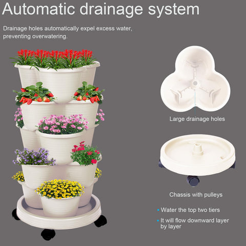Pinky Family 5-Tier 2-tier configuration for compact patios.