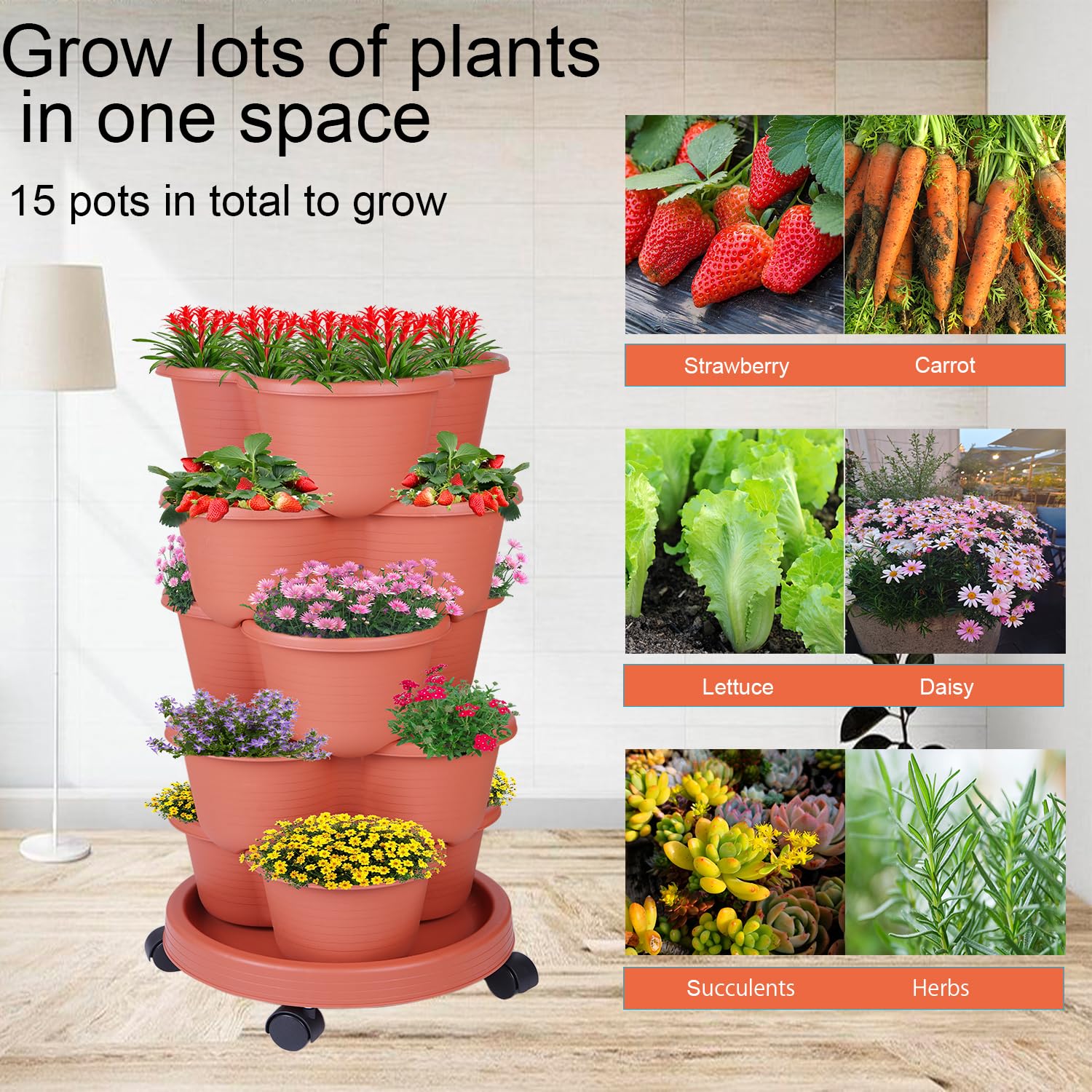 Pinky Family easy-assembly, durable PP construction for seasons of use.