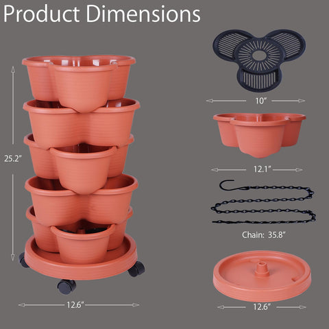 Pinky Family planter with drainage holes keeps moisture balanced to prevent soggy soil.