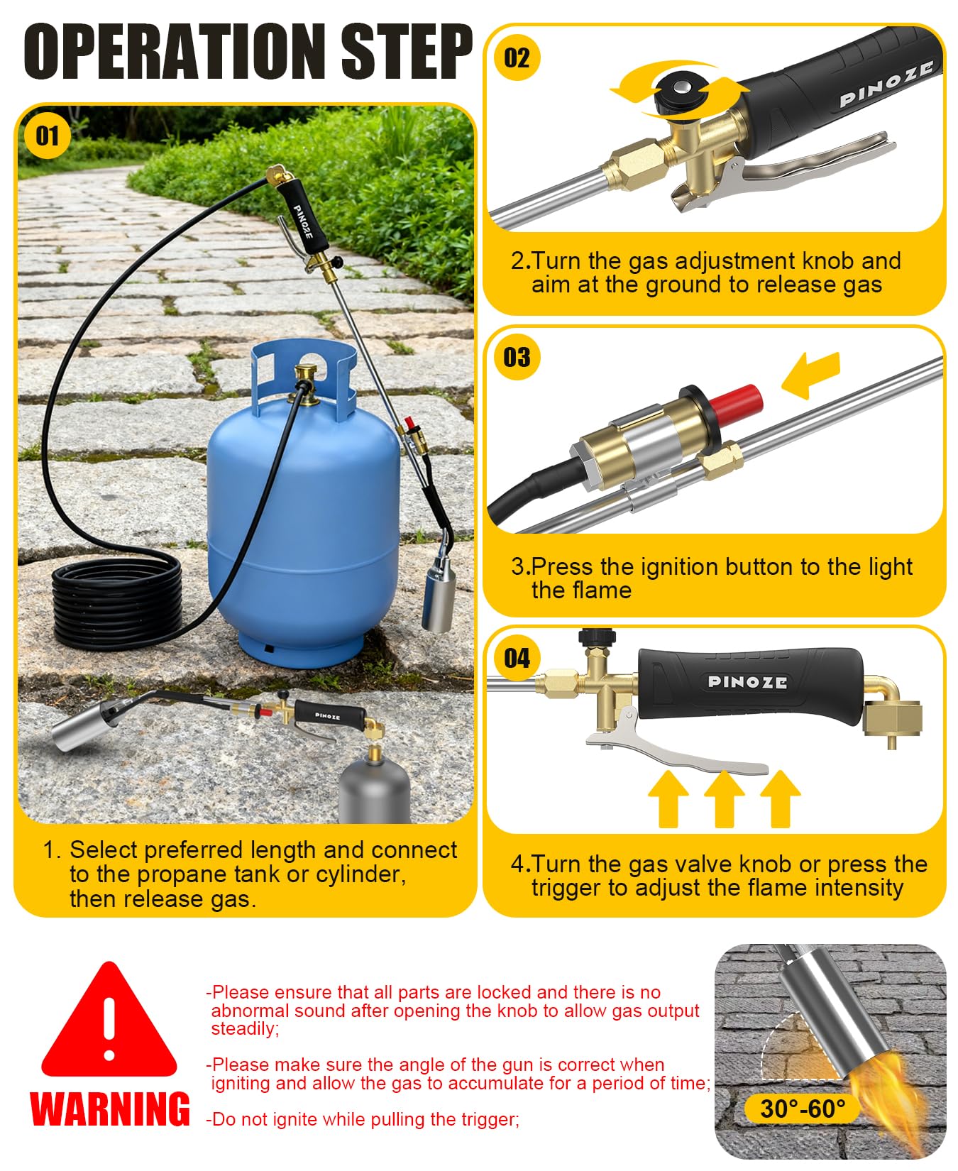 PINOZE adapter for 1lb cylinders supports compact, quick changes.