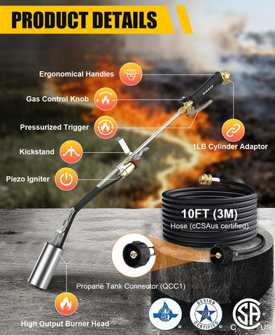 PINOZE modular-torch length enables flexible setup across jobs.