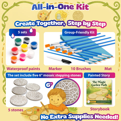 Pinwheel Crafts stepping stone butterfly design promotes outdoor creativity.