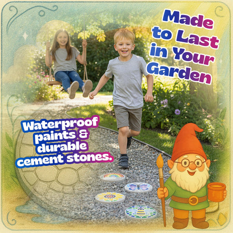 Pinwheel Crafts stepping stone sunflower design adds sunny backyard charm.