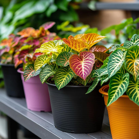 PIPA PAPA Rainbow Dragon Coleus in a container garden for color and texture.