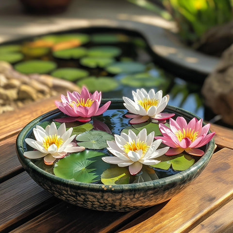PIPA PAPA container-friendly lotus plant fits bowls and small ponds.