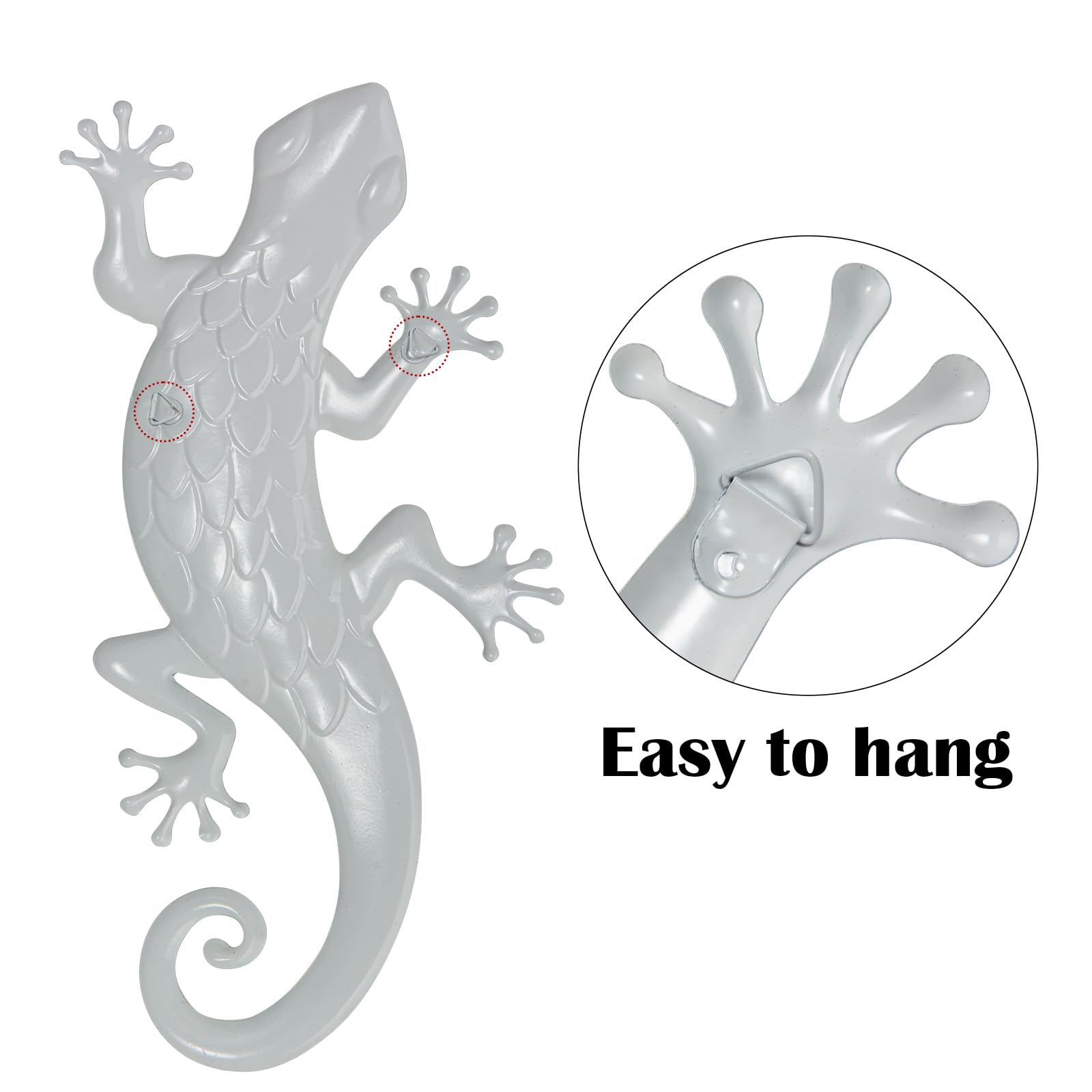 Pipilily gecko wall art 2-pack ideal porch display.