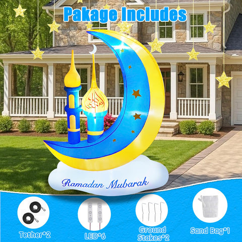 PIPIMOUSE LED Ramadan inflatable lights up pathways after dark.