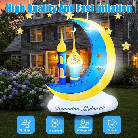 PIPIMOUSE outdoor Ramadan inflatable withstands weather for yard display.