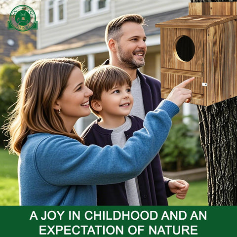 PIPIONE Owl House weather-resistant construction withstands harsh conditions.