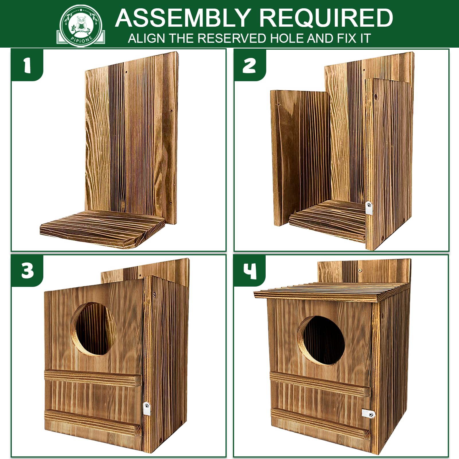 PIPIONE Squirrel House outdoor nesting box supports local wildlife and backyard birds.