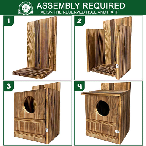 PIPIONE Squirrel House outdoor nesting box supports local wildlife and backyard birds.