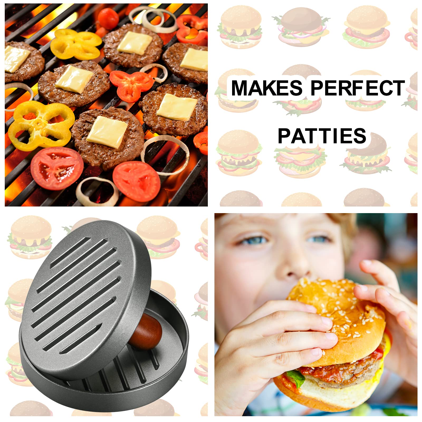 PIQUEBAR includes 100 patty papers to prevent sticking.