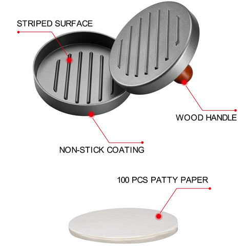 PIQUEBAR non-stick surface helps lift patties without breakage.