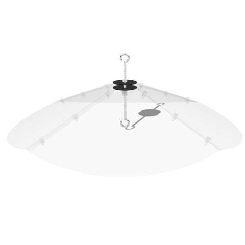 PirateAnt 24inch squirrel baffle image showing the wide design blocking climbs