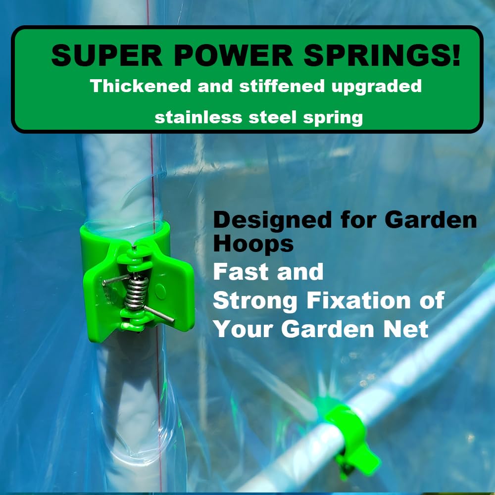 PirateAnt 3-4-1inch pvc hoop clip secures nets firmly in wind and weather
