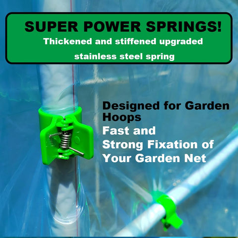 PirateAnt 3-4-1inch pvc hoop clip secures nets firmly in wind and weather