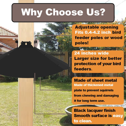 PirateAnt adjustable opening-size baffle adapts to 0.4-2 inch poles for easy installation.