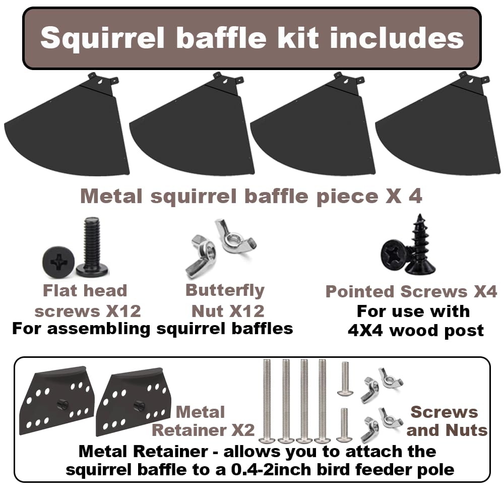 PirateAnt all-weather protection guards birds and seed from squirrels.
