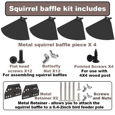 PirateAnt all-weather protection guards birds and seed from squirrels.