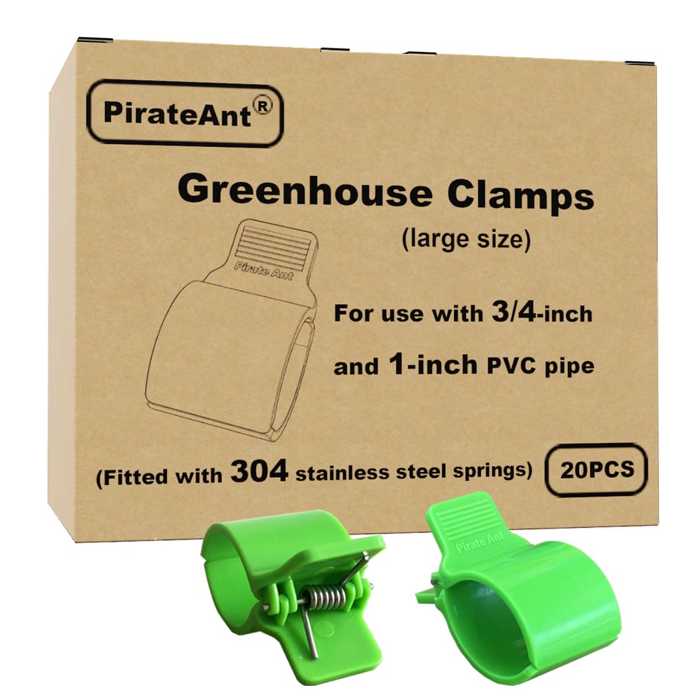PirateAnt greenhouse clamp curved 3-4-1inch pvc securely grips curved hoops for stable frames