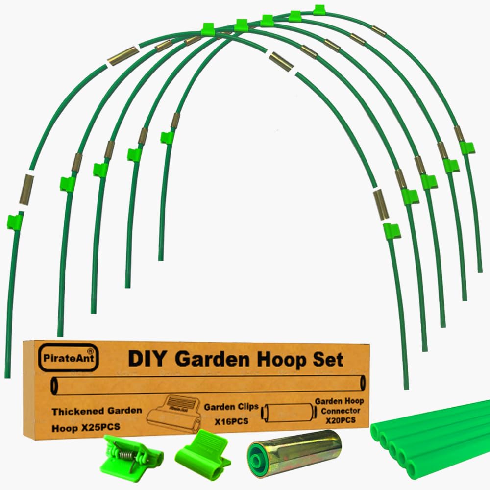 PirateAnt greenhouse hoops 25pcs: sturdy support for a DIY tunnel.