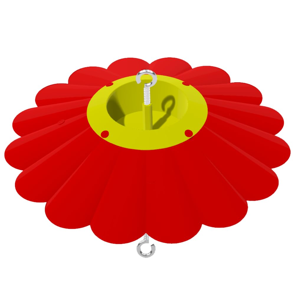 PirateAnt hummingbird feeder umbrella shields nectar from sun for birds.