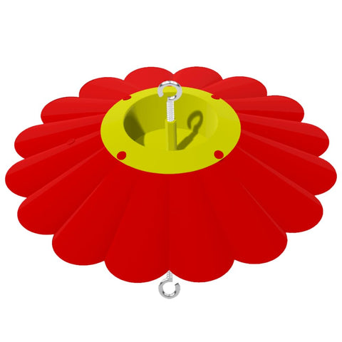 PirateAnt hummingbird feeder umbrella shields nectar from sun for birds.