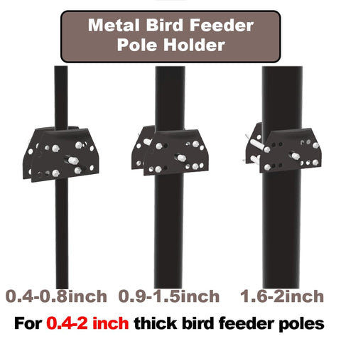 PirateAnt metal squirrel baffle pole holder with durable construction withstands outdoor conditions.