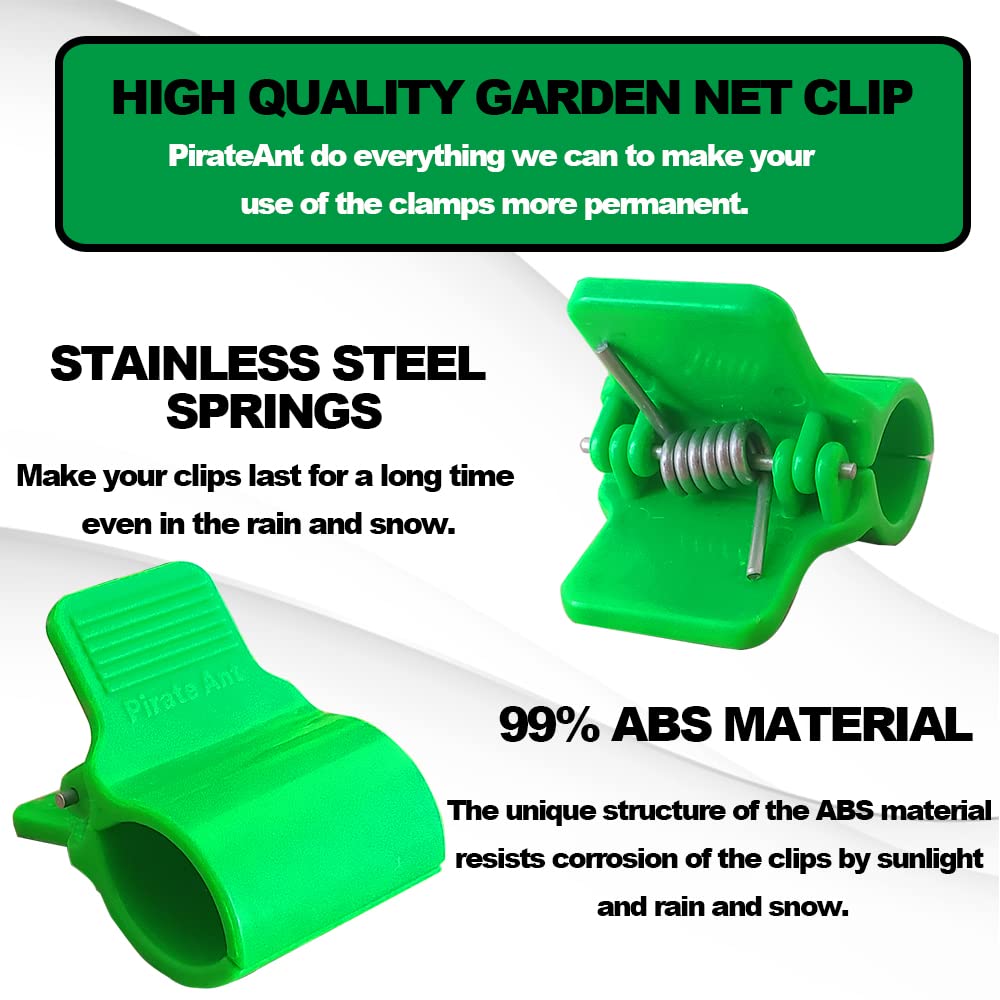 PirateAnt multitasking garden clips support DIY greenhouses and plant supports.