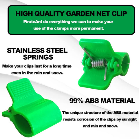 PirateAnt multitasking garden clips support DIY greenhouses and plant supports.