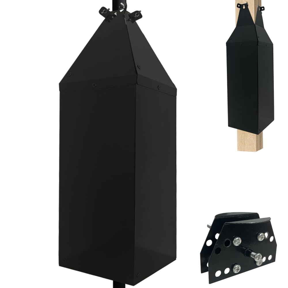 PirateAnt 24.4-inch metal squirrel baffle with long and wide profile deters climbers.