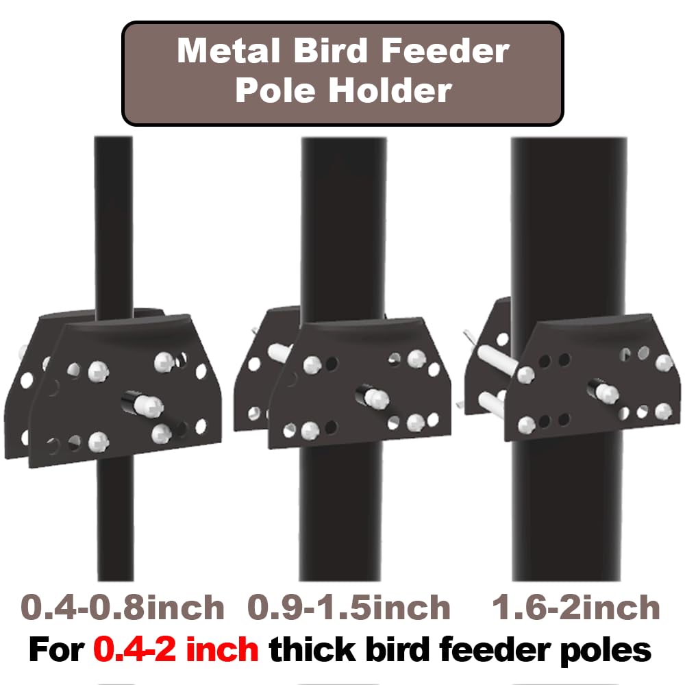 PirateAnt adjustable opening lets you fit poles or wood posts.