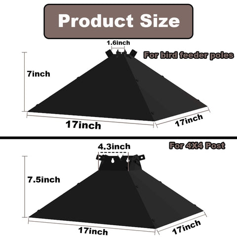 PirateAnt Squirrel Baffle wide 17-inch design deters squirrels effectively.
