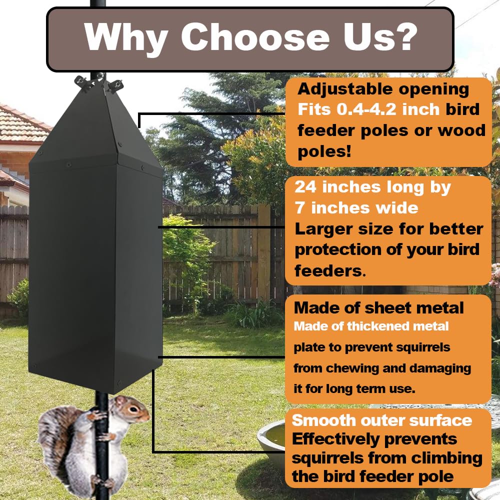 PirateAnt baffle's sturdy metal construction resists chewing and weather.