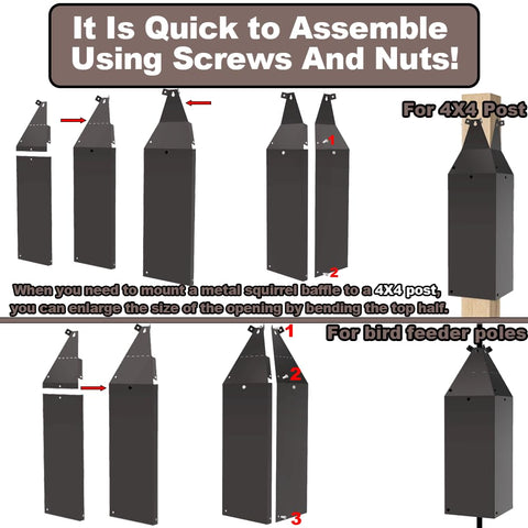 PirateAnt design supports 4x4 wood posts for flexible installation.