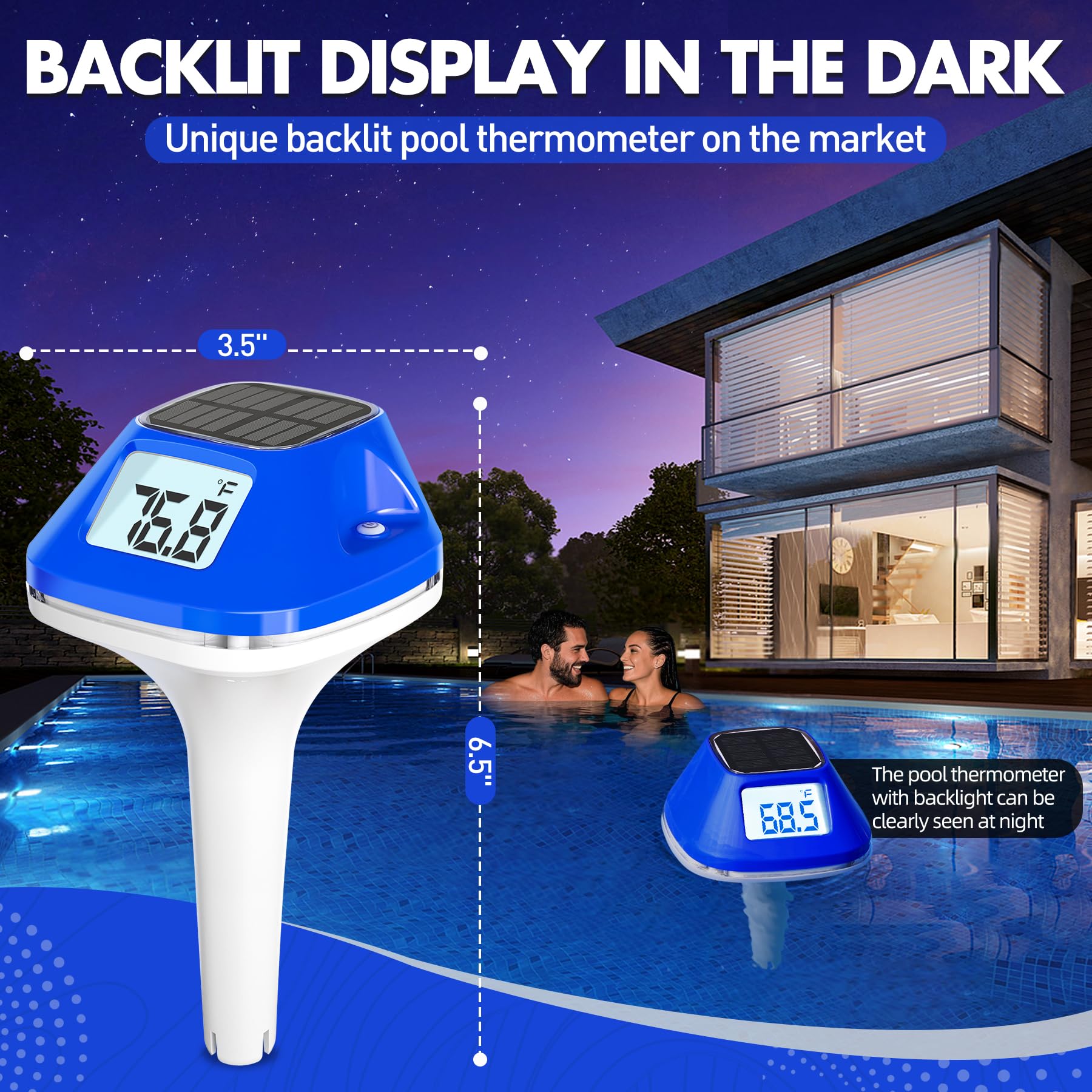 Pircaath solar-panel powered thermometer ensures maintenance-free pool monitoring