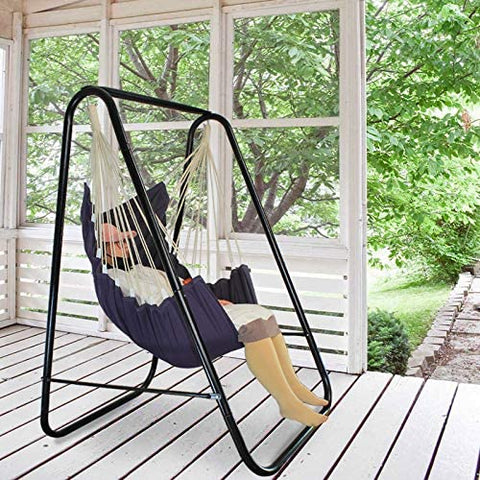 PIRNY Heavy-Duty Hammock Stand in grey for versatile indoor and outdoor use.