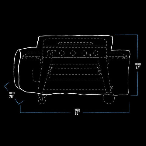 Pit Boss 4B Ultimate griddle cover closed fit secures full-length protection.