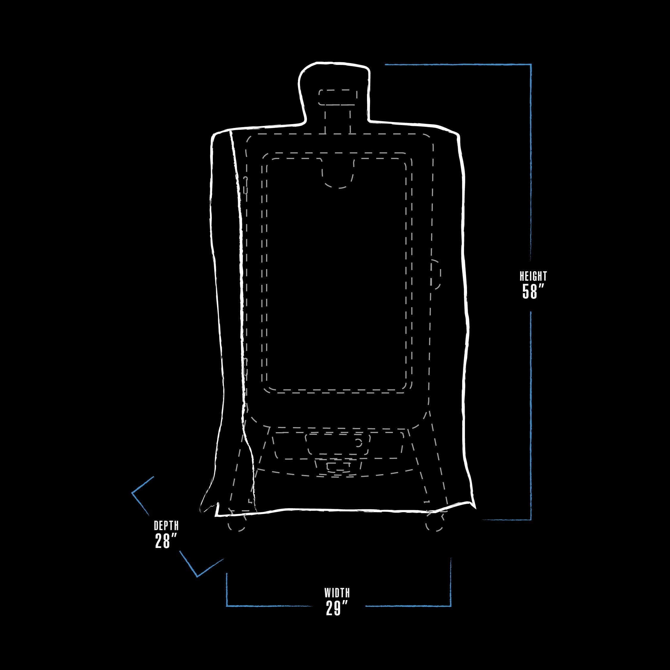 Pit Boss 73752 cover close-up of drawstring securing snug fit.