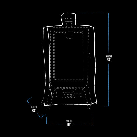 Pit Boss 73752 cover close-up of drawstring securing snug fit.
