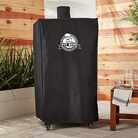 Pit Boss 73752 cover on smoker, full surface protection.