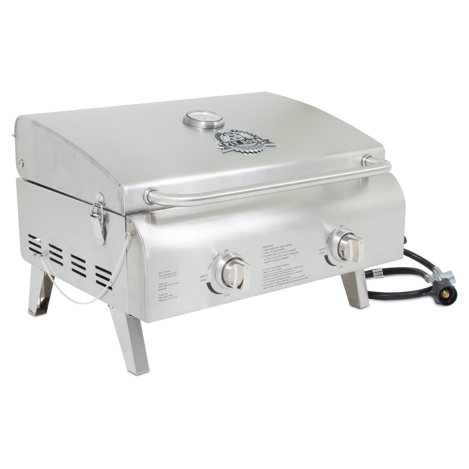 Pit Boss 75275 stainless steel cooking grid for easy cleanup and even cooking.